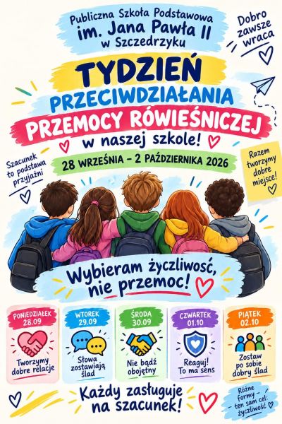 Tydzień Przeciwdziałania Przemocy Rówieśniczej